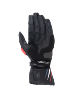 Alpinestars Honda SP-8 V3, gants de moto pour homme, noirs, rouges et bleus, cuir avec paume renforcée, certifiés CE