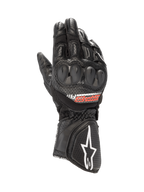 Alpinestars Gants SP-8 V3 Air, gants de moto racing pour homme, noirs, cuir perforé et mesh, protection des phalanges double densité