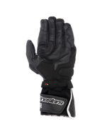 Alpinestars SP-8 V3 Air Gloves, black and white men's racing motorcycle gloves with perforated leather and a secure palm grip.