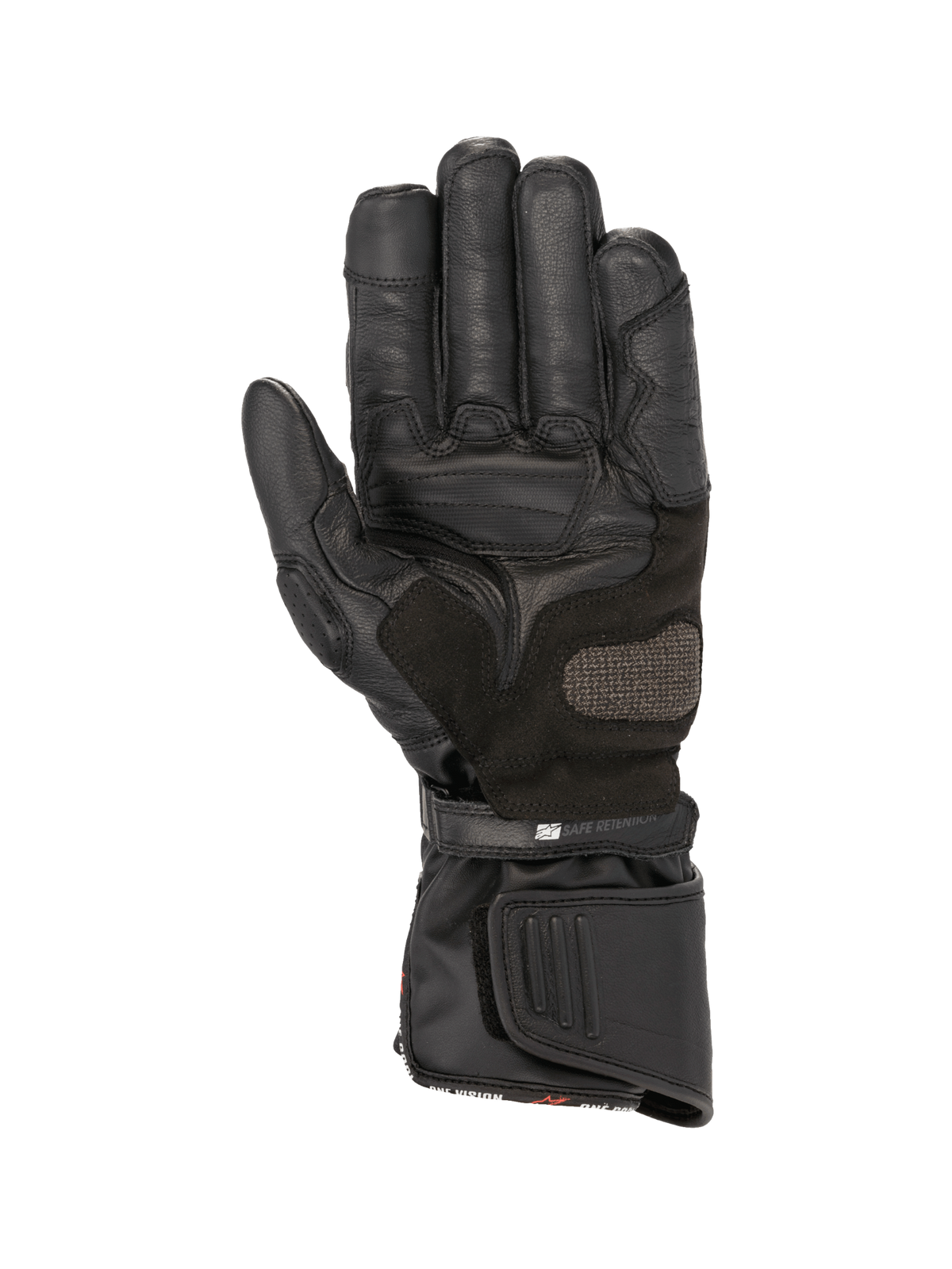 Alpinestars SP-8 HDry, gants de moto noirs en cuir imperméable avec paume renforcée ARShield et double fermeture
