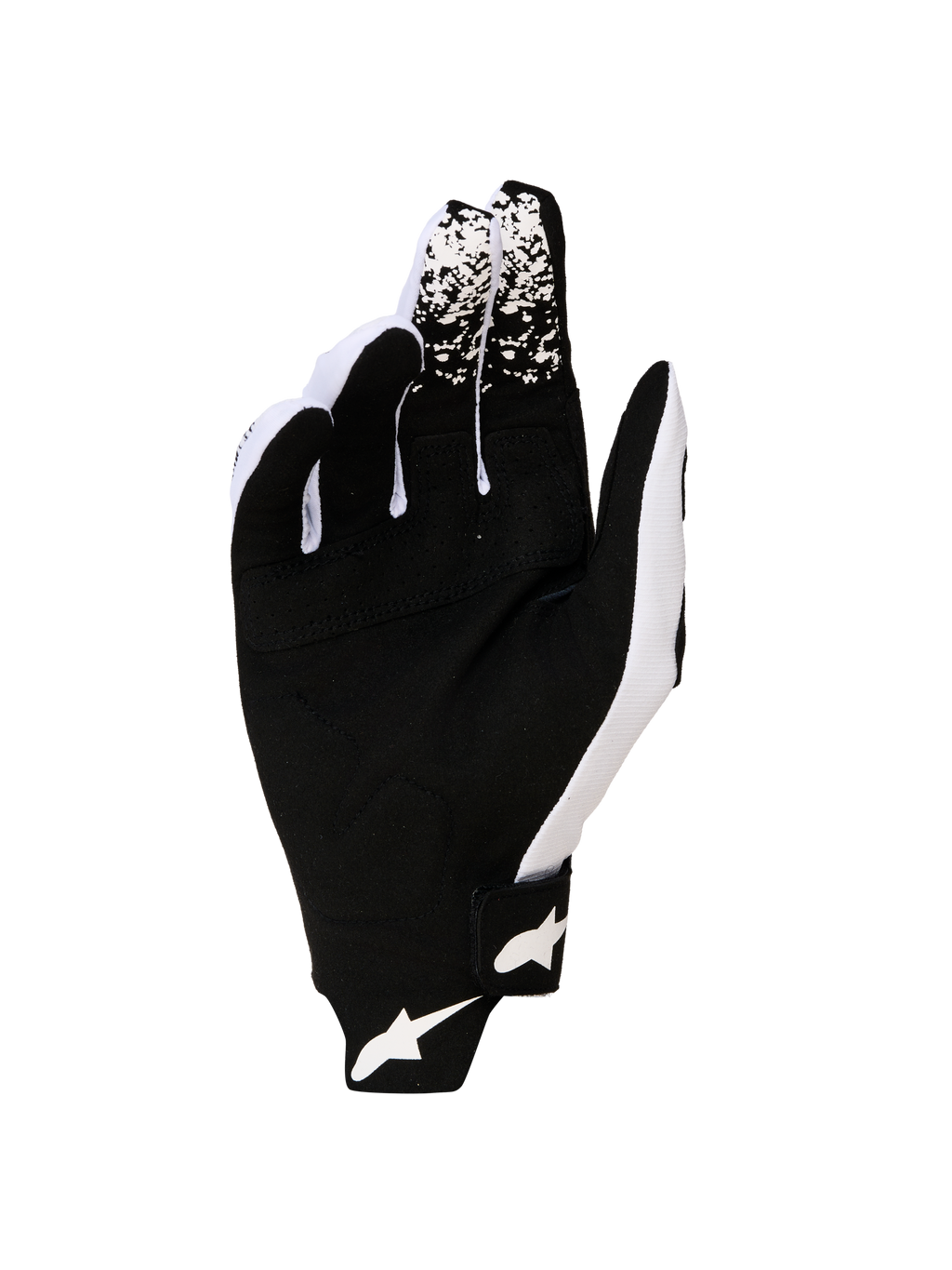 Alpinestars Techstar 2027, gants de motocross pour homme, noirs et blancs, dotés d'une paume en suède synthétique durable pour un contrôle optimal en tout-terrain
