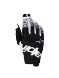 Alpinestars gants Techstar 2027, gants de motocross pour homme, noirs et blancs, graphismes audacieux et châssis textile