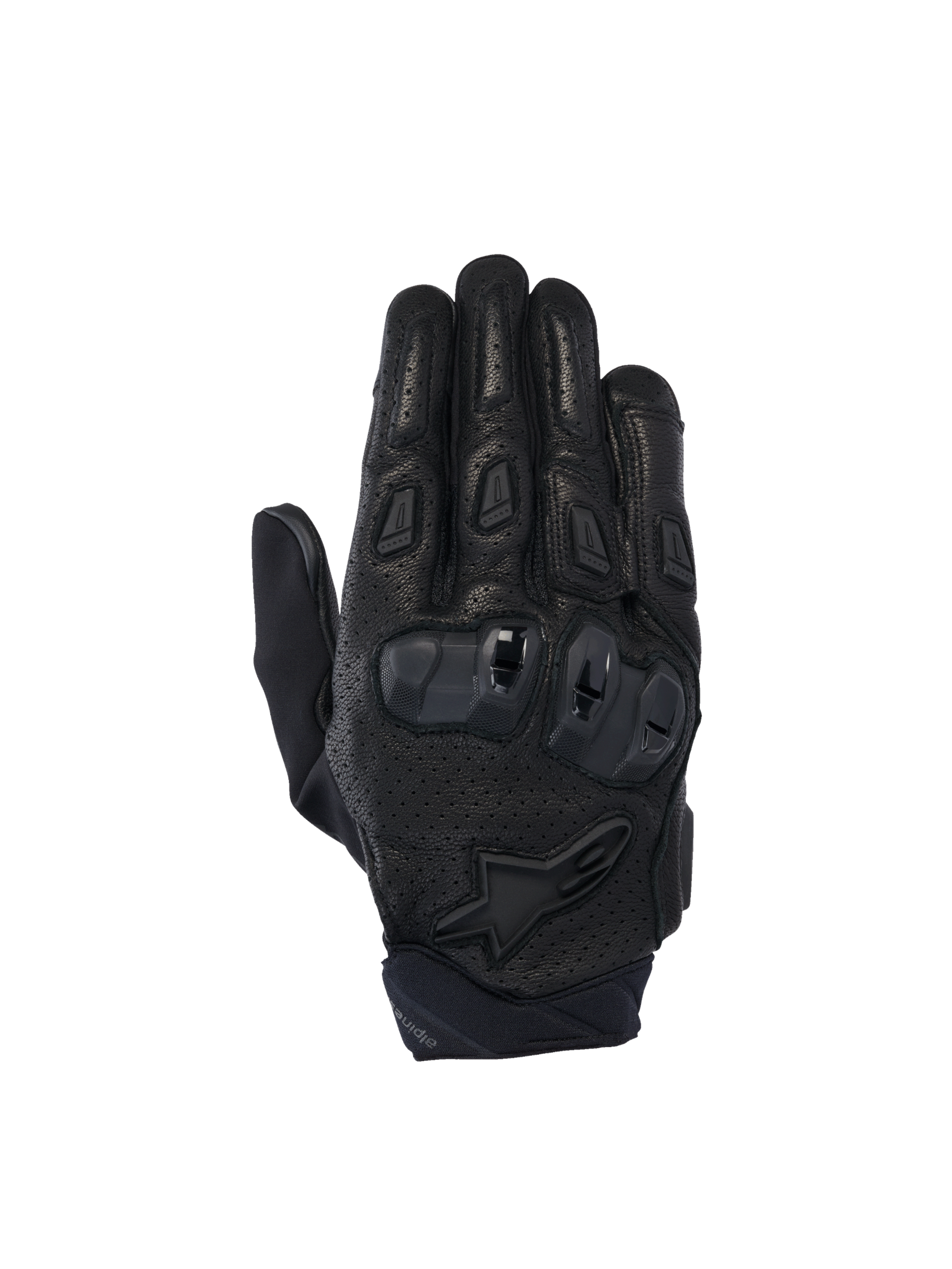 Alpinestars SP X 7, gants de moto sport pour homme, noirs, en cuir perforé avec protections TPU aux articulations, certifiés CE