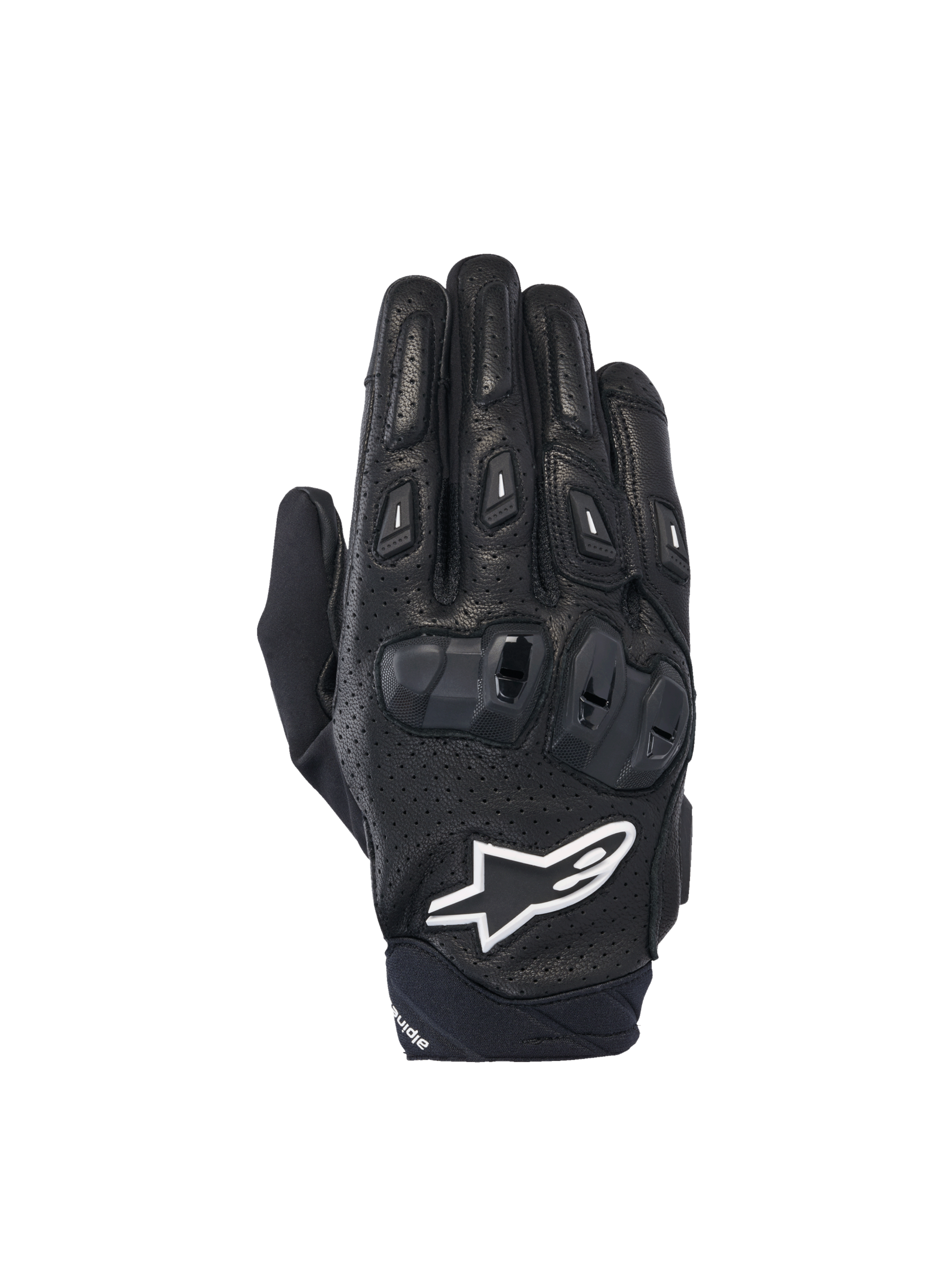 Gants Alpinestars SP X 7, gants de moto courts pour homme, noirs et blancs, cuir perforé, protection des articulations CE