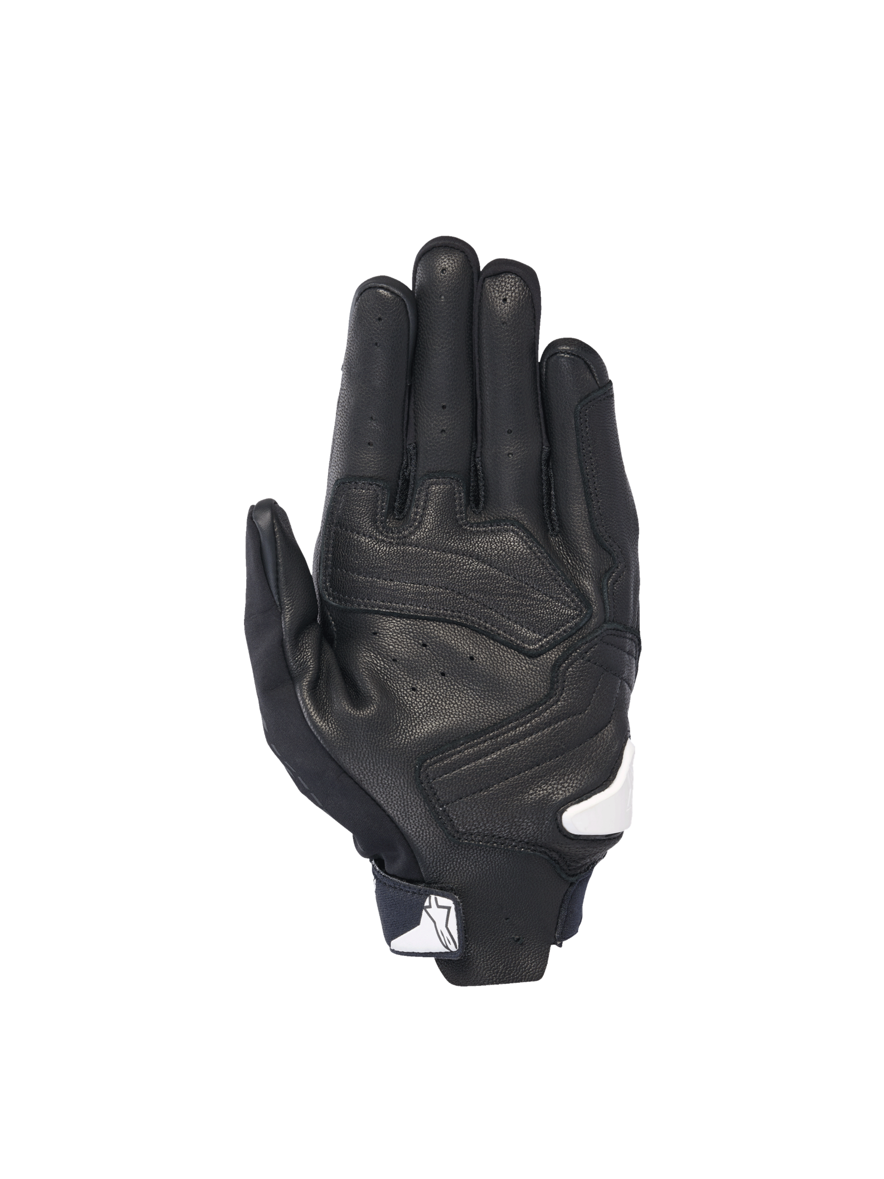 Alpinestars SP X 7, gants de moto sport pour homme, noirs et blancs, paume en cuir perforé avec slider de protection en TPR.