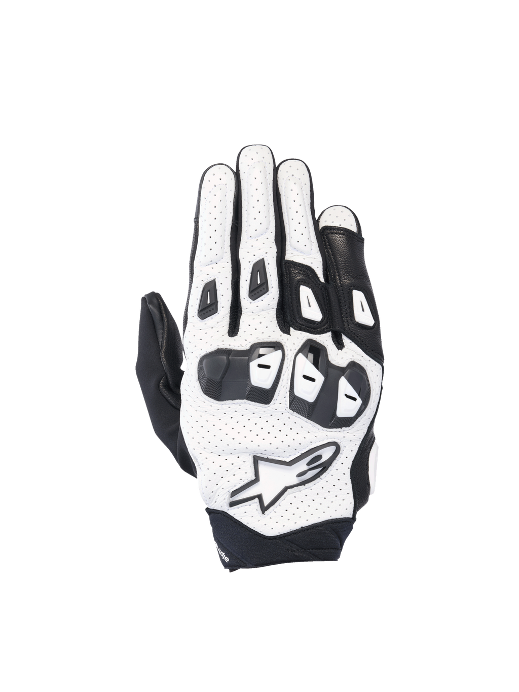 Alpinestars gants SP X 7, gants de moto sport, blancs et noirs, cuir perforé, protections d'articulations TPU double densité