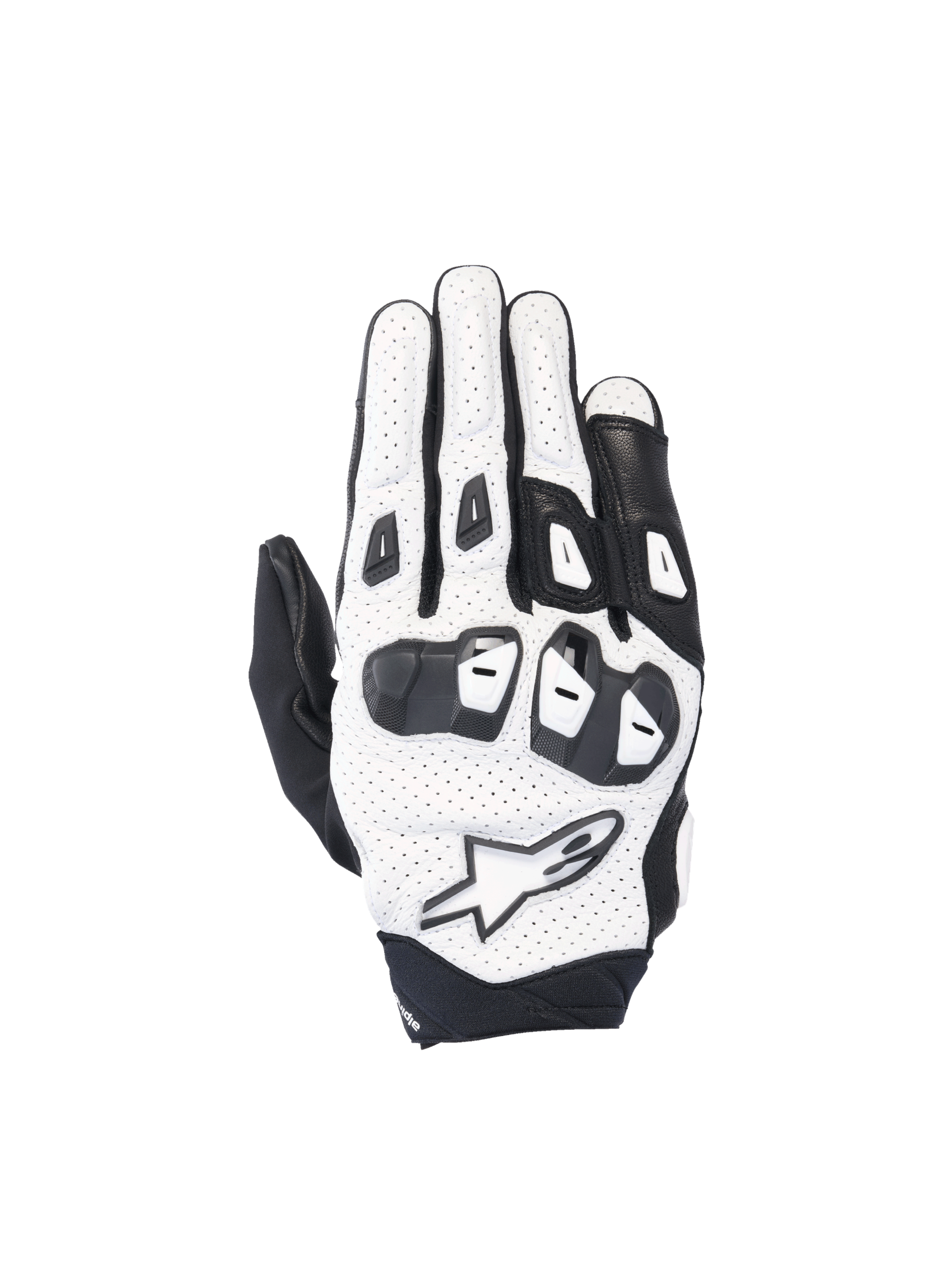 Alpinestars gants SP X 7, gants de moto sport, blancs et noirs, cuir perforé, protections d'articulations TPU double densité