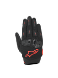Alpinestars SP X 5 Air, gants de moto racing, noirs et rouges fluo, maille 3D et protections d'articulations en TPU