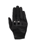 Alpinestars Chrome V2 Gloves, Motorcycle Riding Gloves, Black Asphalt, featuring 3D soft TPU knuckle protection, stretch mesh ventilation panels, and accordion finger inserts, short cuff urban design