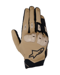 Gants Alpinestars SP X 3, gants de moto de course, Kaki Foncé Sable et Noir, dotés d'une protection des articulations en TPU double densité, d'un rembourrage renforcé aux doigts, d'un matériau tissé extensible pour la respirabilité et d'un logo intégré.