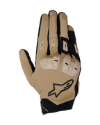 Gants Alpinestars SP X 3, gants de moto de course, Kaki Foncé Sable et Noir, dotés d'une protection des articulations en TPU double densité, d'un rembourrage renforcé aux doigts, d'un matériau tissé extensible pour la respirabilité et d'un logo intégré.