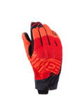 Gants Alpinestars MM93 Reef V2, gants de moto à manchette courte, rouge fluo et rouge vif avec accents noirs, arborant des graphismes Marc Marquez MM93 et une protection intégrée des articulations, design urbain moderne