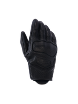 Alpinestars Mustang V3, gants de moto en cuir noir, perforés pour ventilation, protection renforcée sur les articulations, design ergonomique