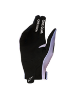 Alpinestars Radar Gloves 2027, Motocross Gloves, Men, Black and Lilac, Synthetic Suede, One Goal One Vision text.