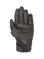 Gants Alpinestars SPX AC V2, gants de moto d'été noirs, certifiés CE, construction en cuir et maille avec curseur de paume et compatibilité tactile