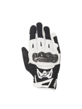 Alpinestars SMX-2 Air Carbon V2, gants de moto pour homme, noirs et blancs, protection en carbone, cuir et mesh 3D respirant