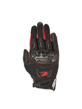Alpinestars Honda SMX-2 Air Carbon V2, gants de moto pour homme, noirs et rouges, avec protections en carbone, maille 3D respirante et logo Honda, idéals pour la conduite sur route.