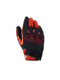 Gants Alpinestars Mogress Airflow, gants de moto urbains, noir, rouge et mandarine, avec construction en maille 3D respirante, protection des articulations visible et manchette courte à fermeture auto-agrippante