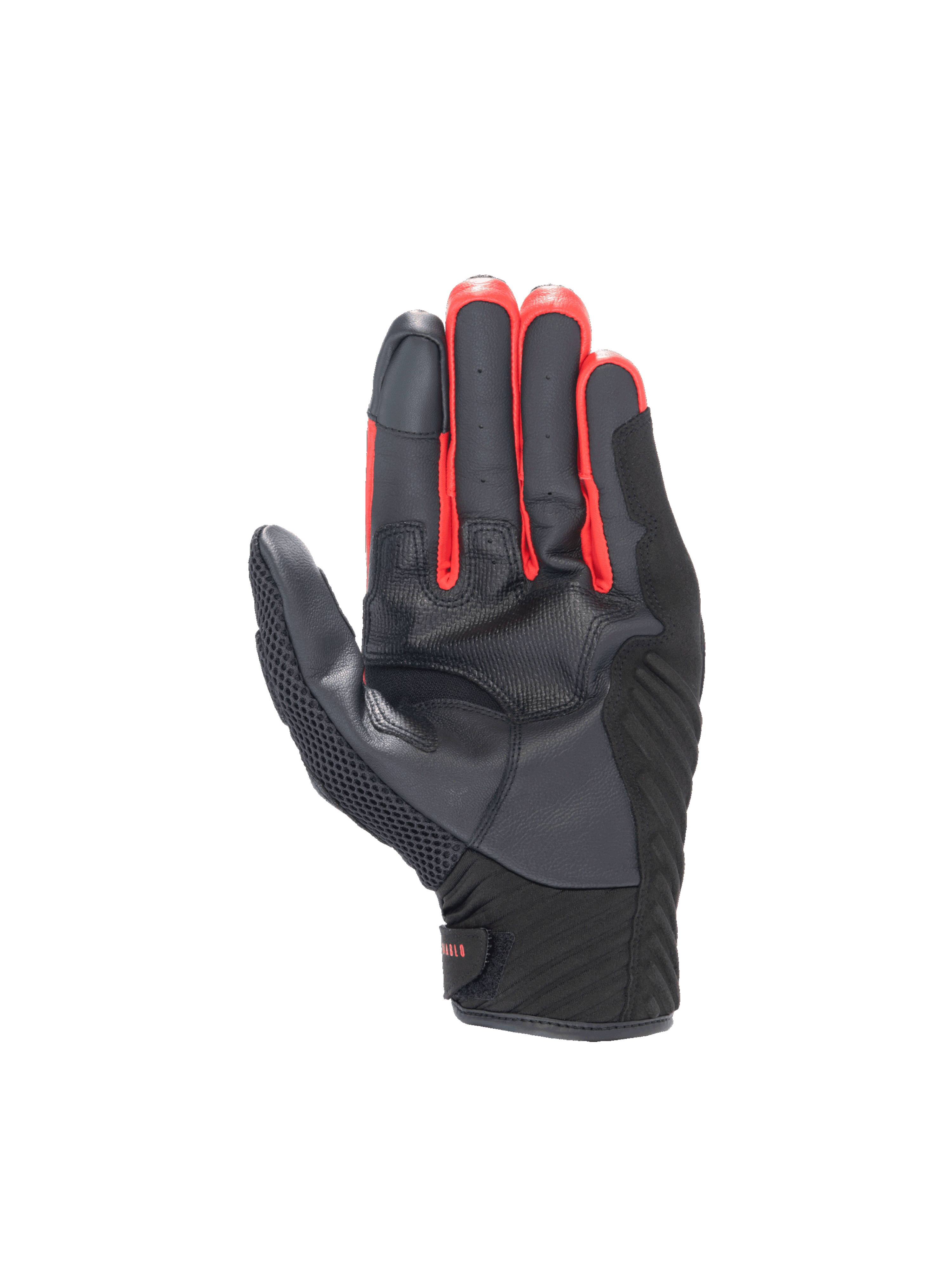 Alpinestars FQ20 SMX-1 Air V2 Monster, gants de moto noirs et rouges, paume en cuir avec zone de préhension, certifiés CE