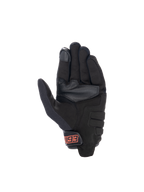 Alpinestars MM93 Losail V2, gants de moto urbains pour homme, noirs et rouges fluo, paume en suède synthétique durable et bout du doigt tactile, vue de la paume