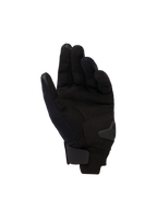 Gants Alpinestars Reef V2 pour femme, vue de la paume, Black Hawaiian Ocean, gants de moto à manchette courte avec paume en suède synthétique, bouts des doigts compatibles avec les écrans tactiles et fermeture de poignet réglable.