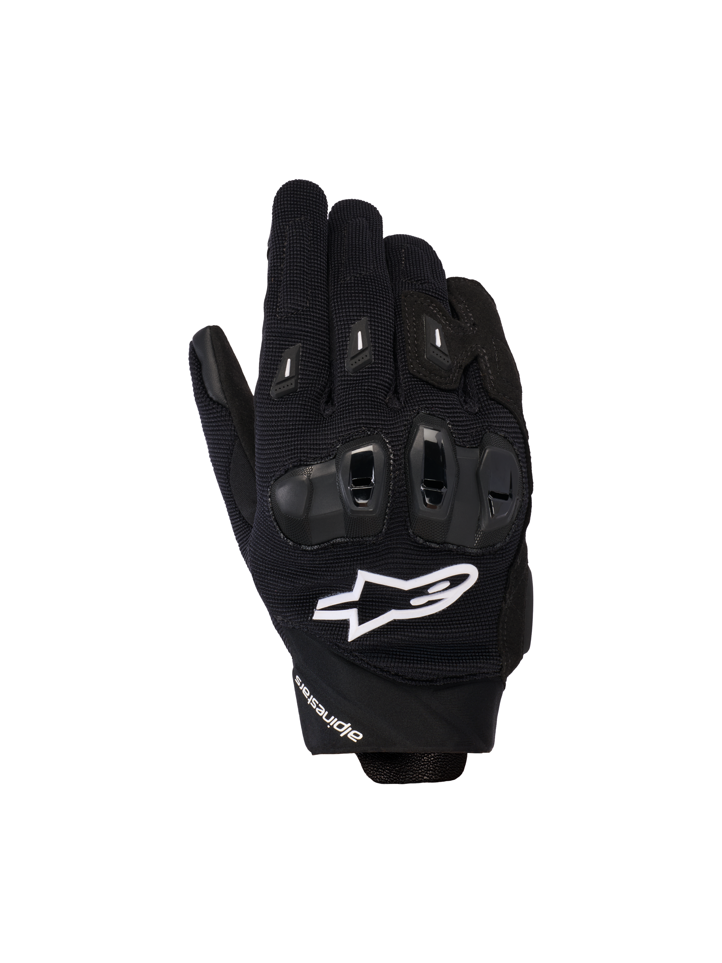 Gants Alpinestars Stella SP X 3, gants de moto racing pour femme, noirs avec logo blanc, avec tissu en maille texturée et protection des articulations en TPU, équipement de route haute performance d'inspiration sportive