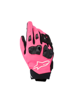 Gants Alpinestars Stella SP X 3, gants de moto sport pour femme, rose Diva et noir, avec protection des articulations en TPU noir, logo blanc et construction textile à manchette courte