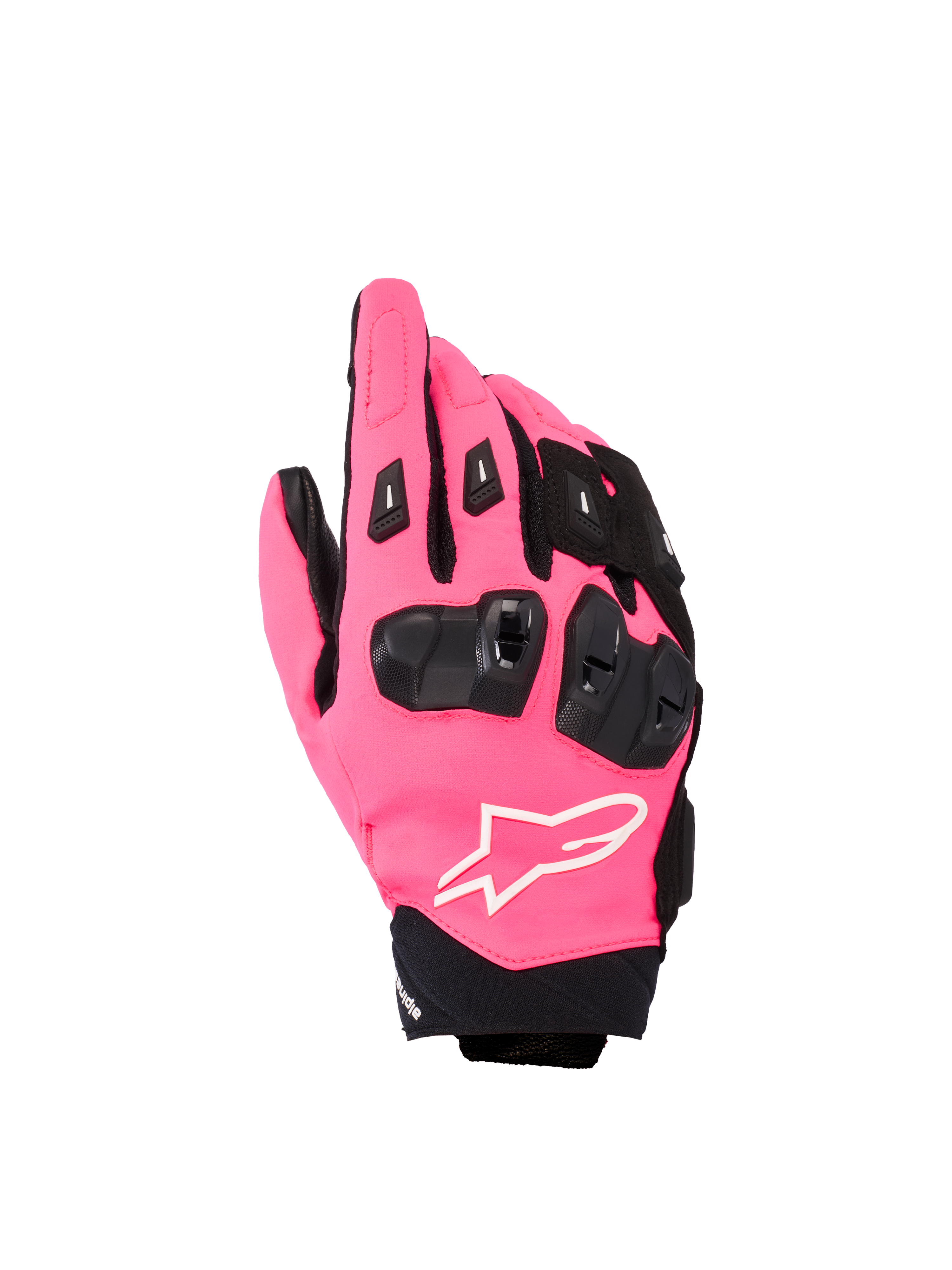 Gants Alpinestars Stella SP X 3, gants de moto sport pour femme, rose Diva et noir, avec protection des articulations en TPU noir, logo blanc et construction textile à manchette courte
