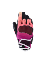 Alpinestars Stella Mogress Airflow Gloves, Women's Motorcycle Gloves, Pink Black and Orange, Ventilated Mesh Construction, Reinforced Palm with Grip Pattern, Breathable Performance Design