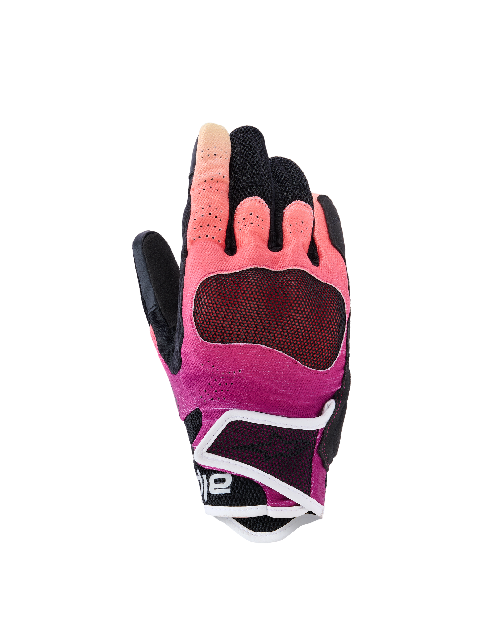 Alpinestars Stella Mogress Airflow Gloves, Women's Motorcycle Gloves, Pink Black and Orange, Ventilated Mesh Construction, Reinforced Palm with Grip Pattern, Breathable Performance Design