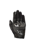 Alpinestars Stella SMX1-Air V2, gants de moto pour femme, noirs, cuir perforé et mesh avec protection rigide des articulations, certifiés CE