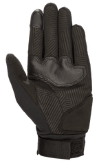 Alpinestars Women Stella Reef Gloves, Motorcycle Gloves, Black, palm side view featuring synthetic suede with geometric grip pattern, reinforced palm pads, and adjustable webbing wrist strap for urban riding comfort