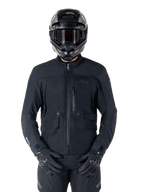 Veste Alpinestars St-7 Prime GORE-TEX, veste de moto touring noire, imperméable et respirante, fermeture éclair frontale, poches multiples, portée avec un casque et des gants assortis, protection haut de gamme pour rouler par tous les temps