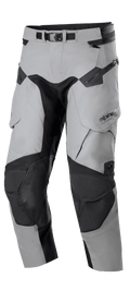 Alpinestars Boulder 3L GORE-TEX Pants - Longueur courte, pantalon de moto adventure touring, gris foncé et noir, avec panneaux de genoux renforcés, ceinture ajustable à boucle, fermetures éclair imperméables et poches ergonomiques, construction durable pour conditions météo extrêmes
