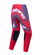 Alpinestars Supertech Hiten AFD Motocross Pants, Red and Gray with ventilated mesh and leather knee panels.