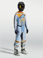 Pantalon Alpinestars Techstar Maven, motocross pour homme, bleu et orange, coupe athlétique et zones extensibles durables
