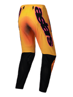 Alpinestars Pantalon Supertech Lipan 2025, pantalon de motocross pour homme, jaune et rose avec bas des jambes noirs, construction stretch rip-stop
