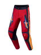 Alpinestars Racer Hunt Pants, men's motocross gear in red and coral with pre-curved leg construction.