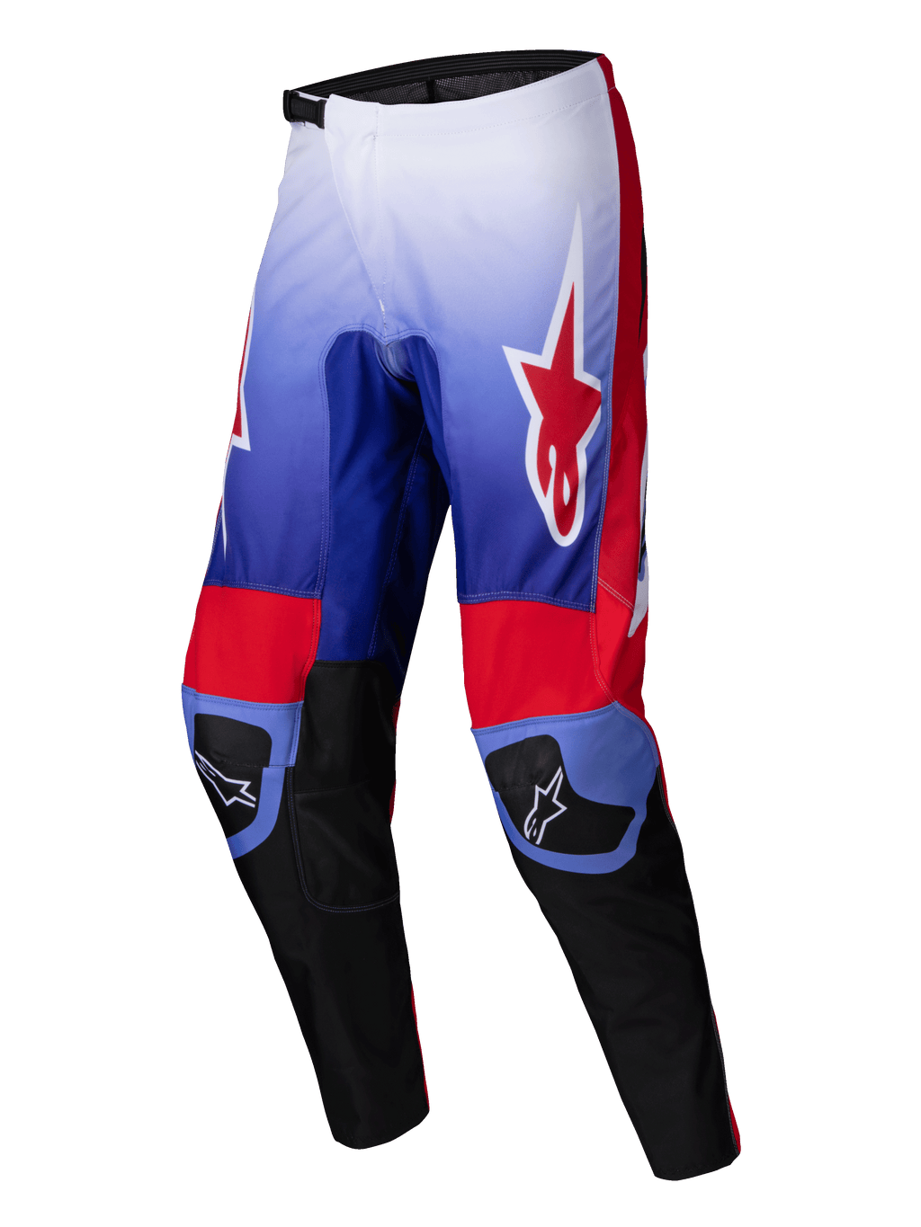 Pantalon Fluid Wurx 2025, pantalon de moto pour motocross et tout-terrain, violet et rouge vif, construction en polyfibre 600D avec empiècements en velours côtelé extensible