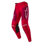 Pantalon Alpinestars 2024 Racer Hoen, pantalon de motocross, coloris Mars Red Burgundy, avec empiècements bordeaux sur les cuisses et logos Alpinestars blancs sur les genoux et les hanches, panneaux de préhension noirs à l'intérieur des genoux, design sportif pré-courbé pour la performance tout-terrain