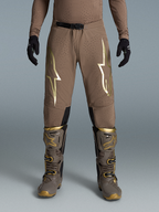 Alpinestars pantalon Supertech Air Gold édition limitée, pantalon de motocross pour homme, marron et doré, châssis en ripstop extensible avec perforations, boucle magnétique SX1