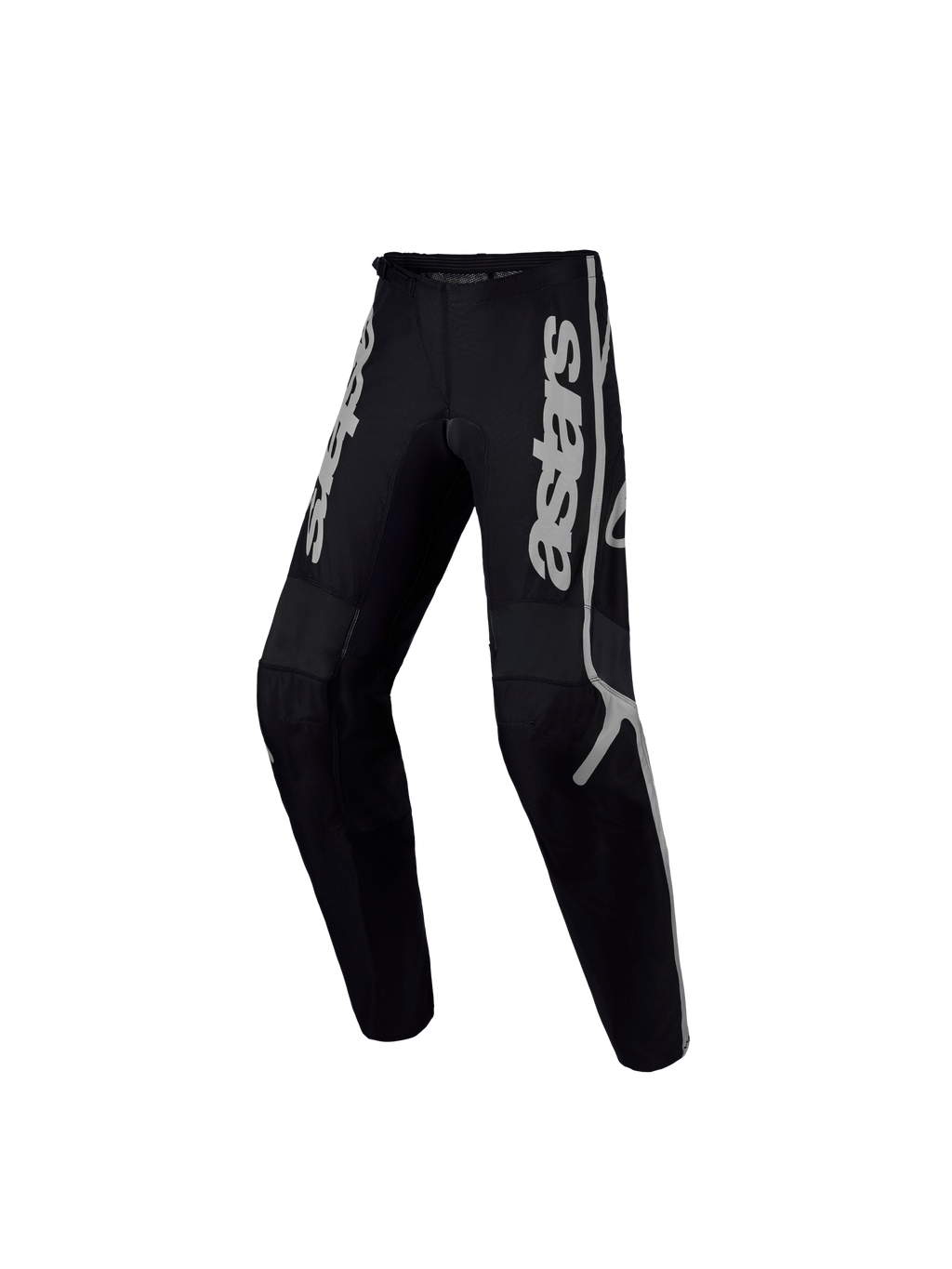 Alpinestars pantalon Fluid Apex V2 Junior, pantalon de motocross pour enfant, noir et argenté, polyfibre 600D