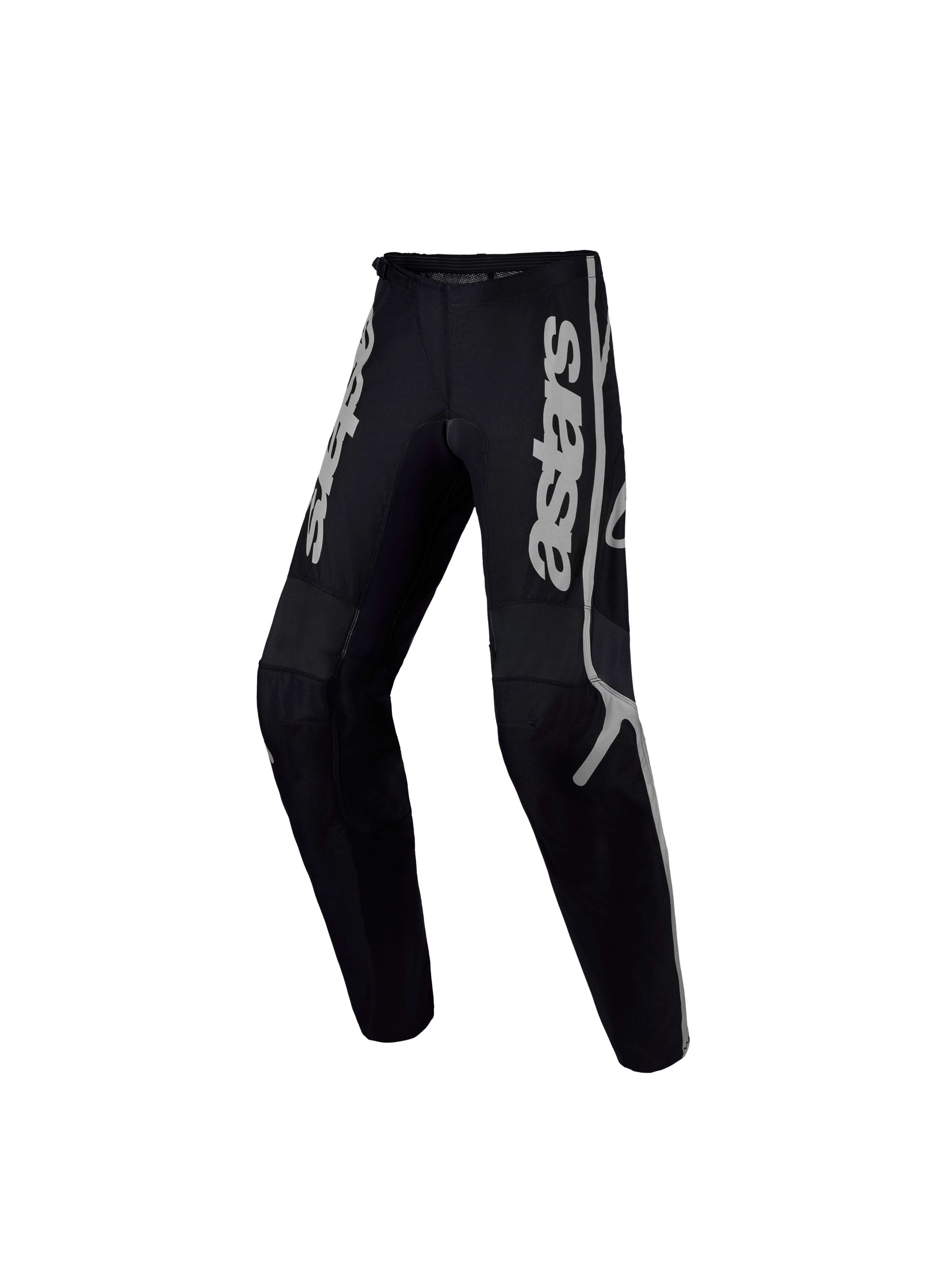 Alpinestars pantalon Fluid Apex V2 Junior, pantalon de motocross pour enfant, noir et argenté, polyfibre 600D
