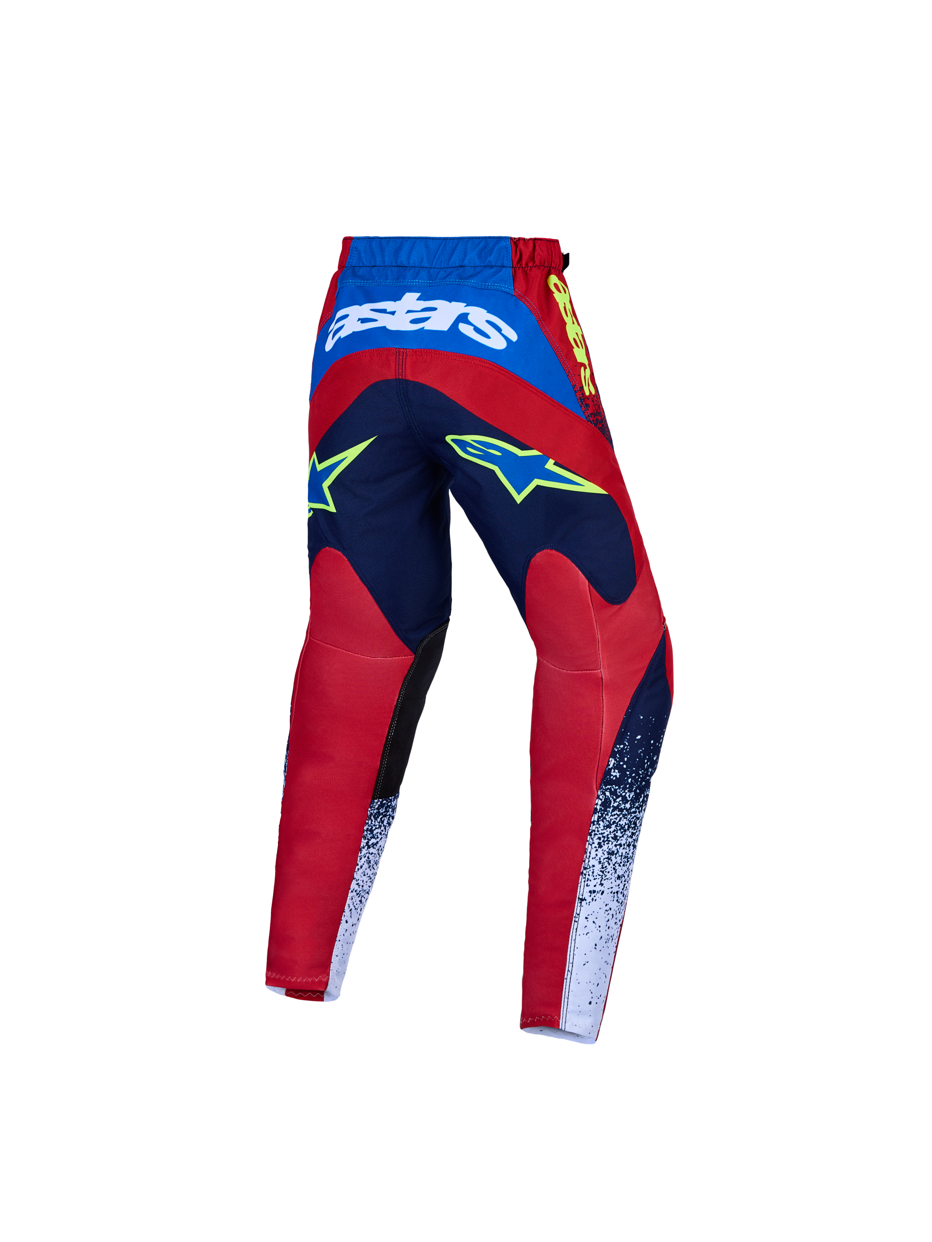 Alpinestars Youth Fluid Drag Pants AND Gear Set, blue and red motocross gear with durable reinforced textile construction.