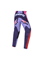 Pantalon Fluid Hunt Junior Alpinestars, pantalon de motocross pour enfant, violet et rose, avec marquage Astars à l'arrière et coupe sport ergonomique