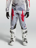 Alpinestars pantalon Fluid Lone Junior, pantalon de motocross gris camouflage et rouge, poly-tissu pour tout-terrain