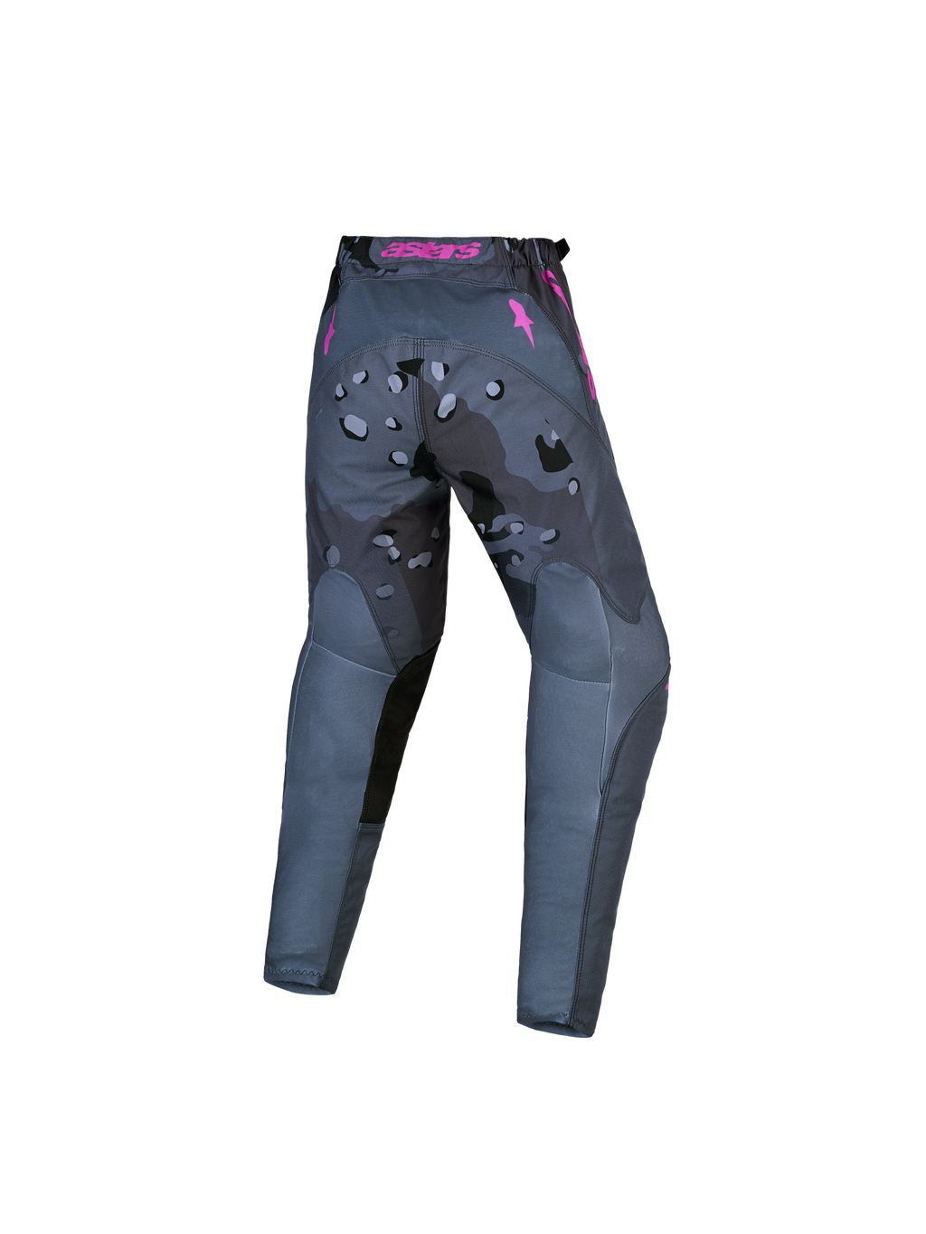 Alpinestars pantalon Fluid Lone Junior 2027, pantalon de motocross gris camouflage et violet, vue arrière