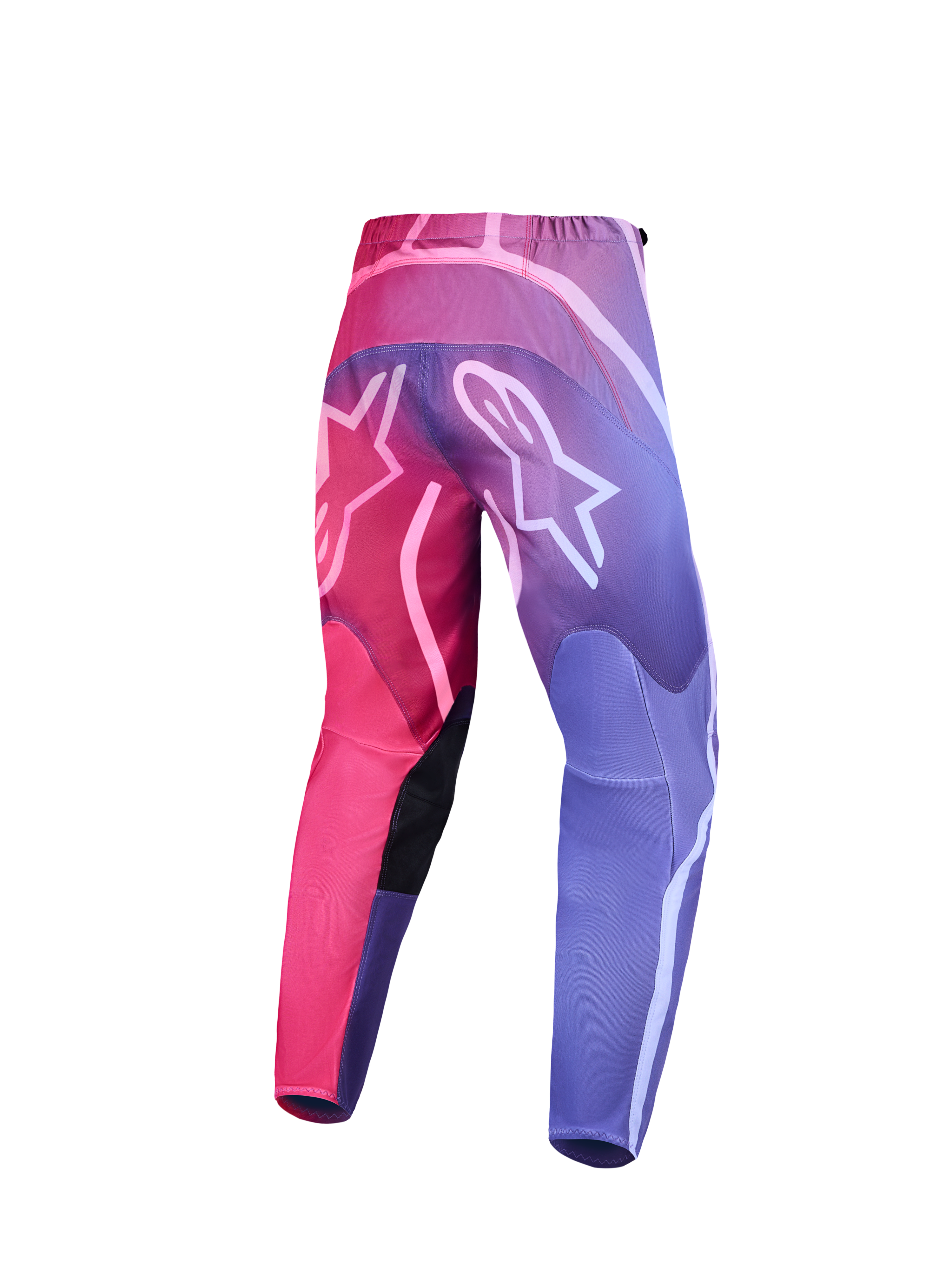 Alpinestars Stella Fluid Kepler Pants, women's purple and rouge red motocross pants with reinforced textile construction.