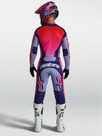 Alpinestars maillot Racer Air Hunt, maillot de motocross violet et rose pour homme en maille, vue de dos, coupe ergonomique