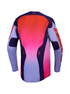Maillot Alpinestars Racer Air Hunt, maillot de motocross, dégradé violet et rouge, mesh ventilé et respirant, vue de dos
